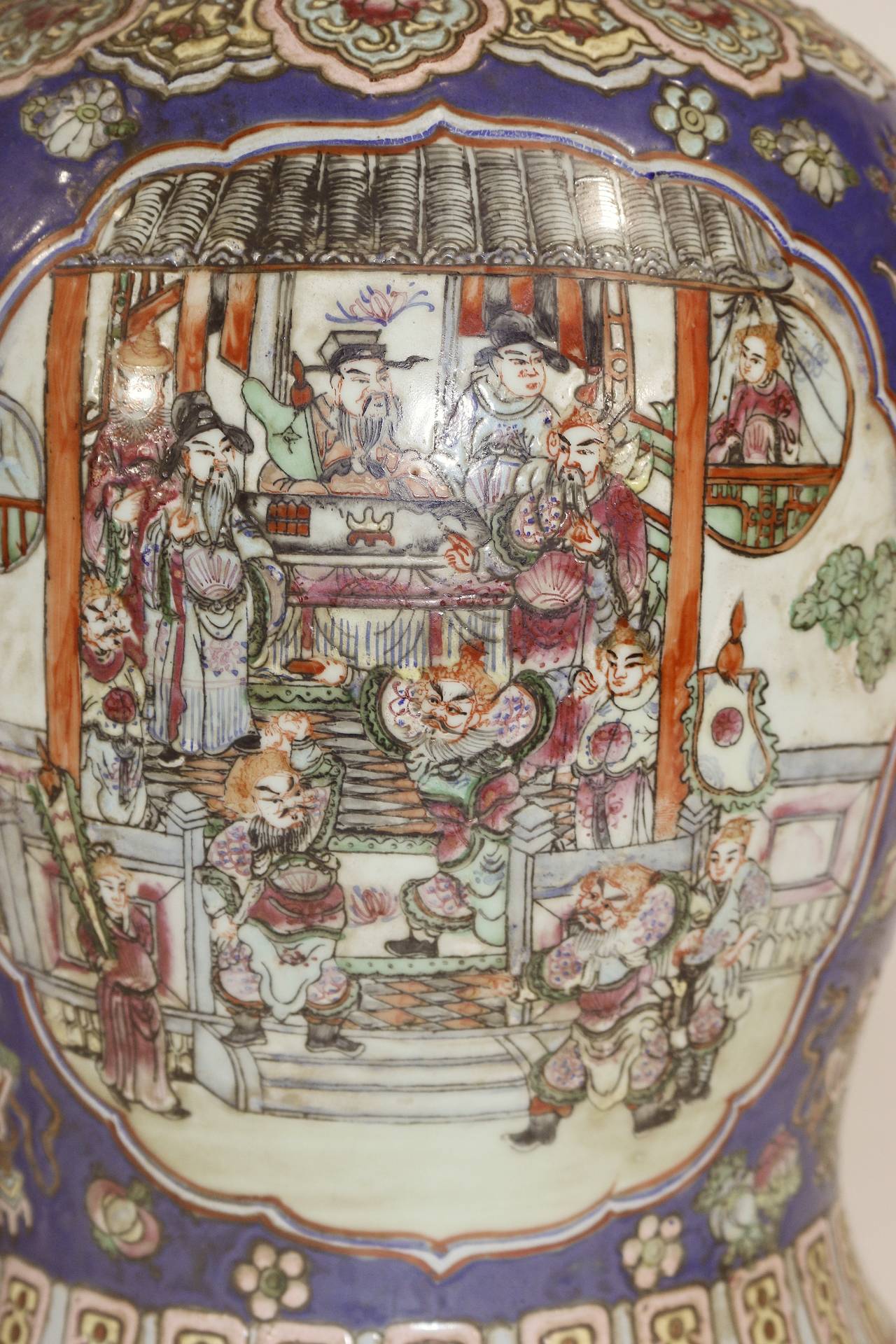 Pair of Large Chinese Porcelain Cobalt Covered Ginger Jars with Foo Dog For Sale 3