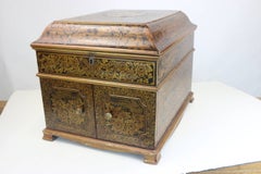 Anglo Indian Table Chest Box with Mother of Pearl Inlay, circa 1800s