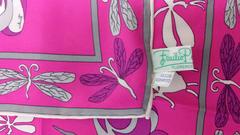 Lucious Emilio Pucci Signature Silk Scarf Never Worn and in Original Case