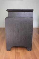 Black Raffia Covered Dresser Chest, Mid-Century-Very Stylish Springer Style