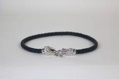 Italian 18K  Eagle Leather Braided Collar Necklace-Fierce & Fabulous