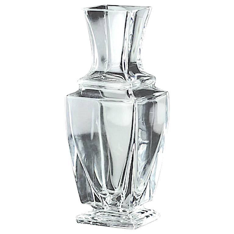Elegant Vintage Baccarat Clear Crystal Vase For Sale