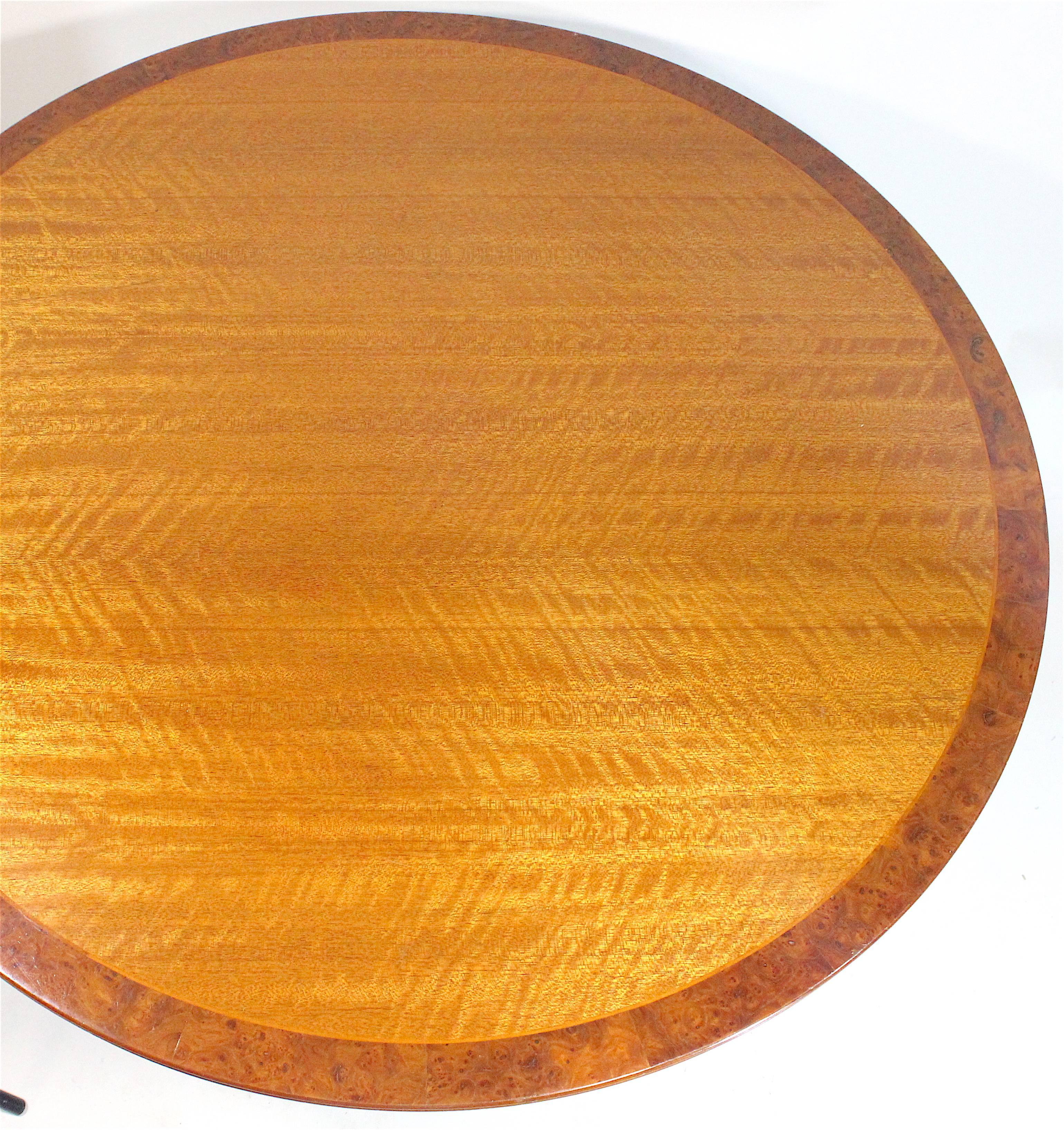 Rare 19th Century George III Satinwood Burl Border Round Breakfast Dining Table For Sale 1