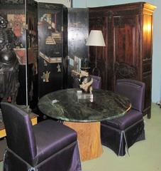 1700s French Country Highly Carved Walnut Wedding Armoire-Provenance