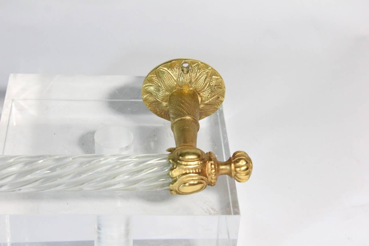 Mid-Century Modern Vintage Luxe Sherle Wagner 22-Karat Gold Shower and Sink  Faucet Set For Sale