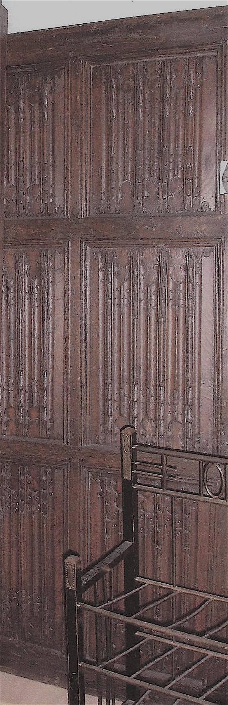 Elizabethan 16th century Oak Tracery Paneling-Historic Provenance -Tycoon William R. Hearst For Sale