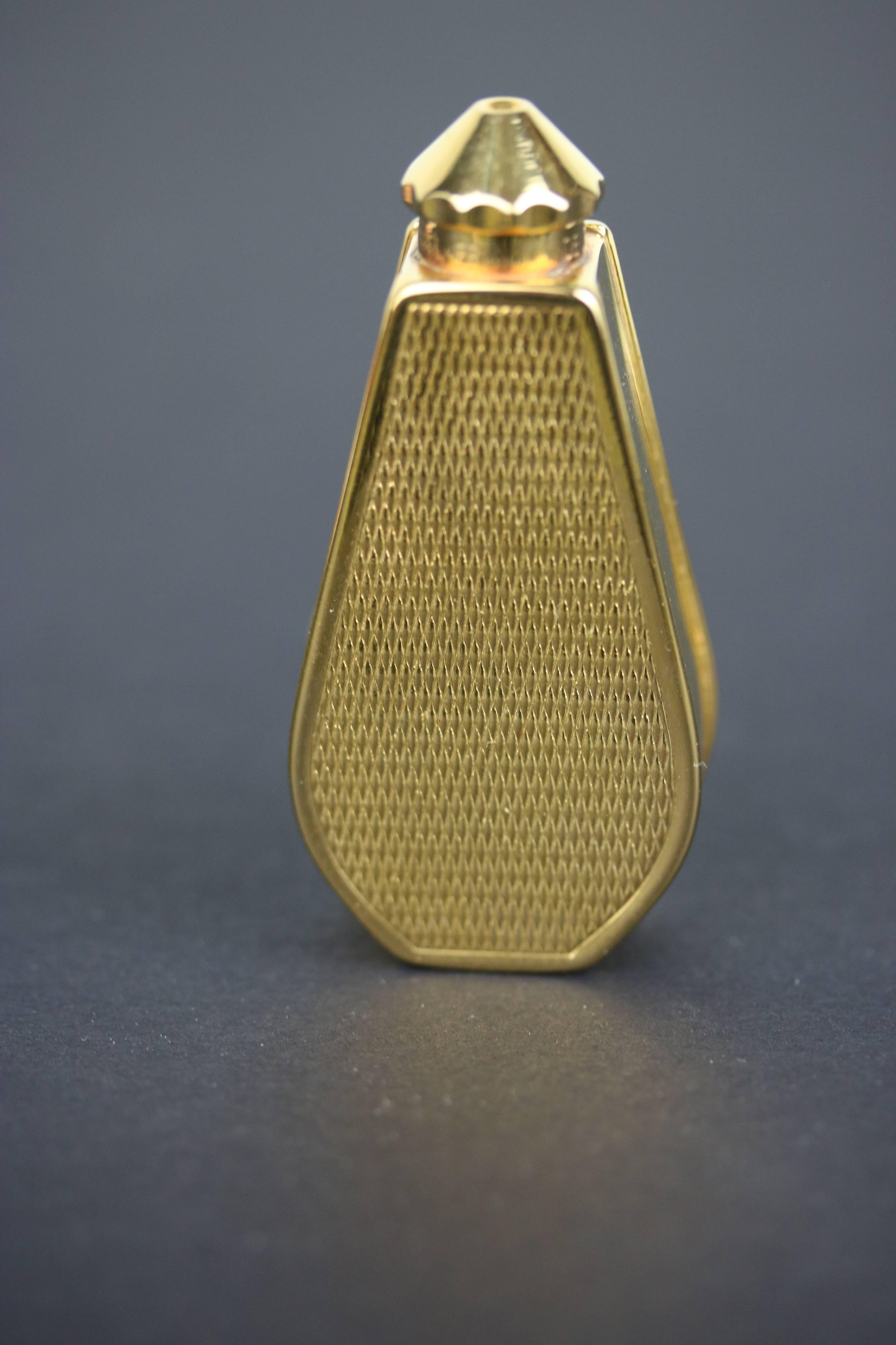 Mid-Century Modern 'Le-Weekend' Gold Plate 1950s Marcel Franck Perfume Atomizer in Velvet Case For Sale