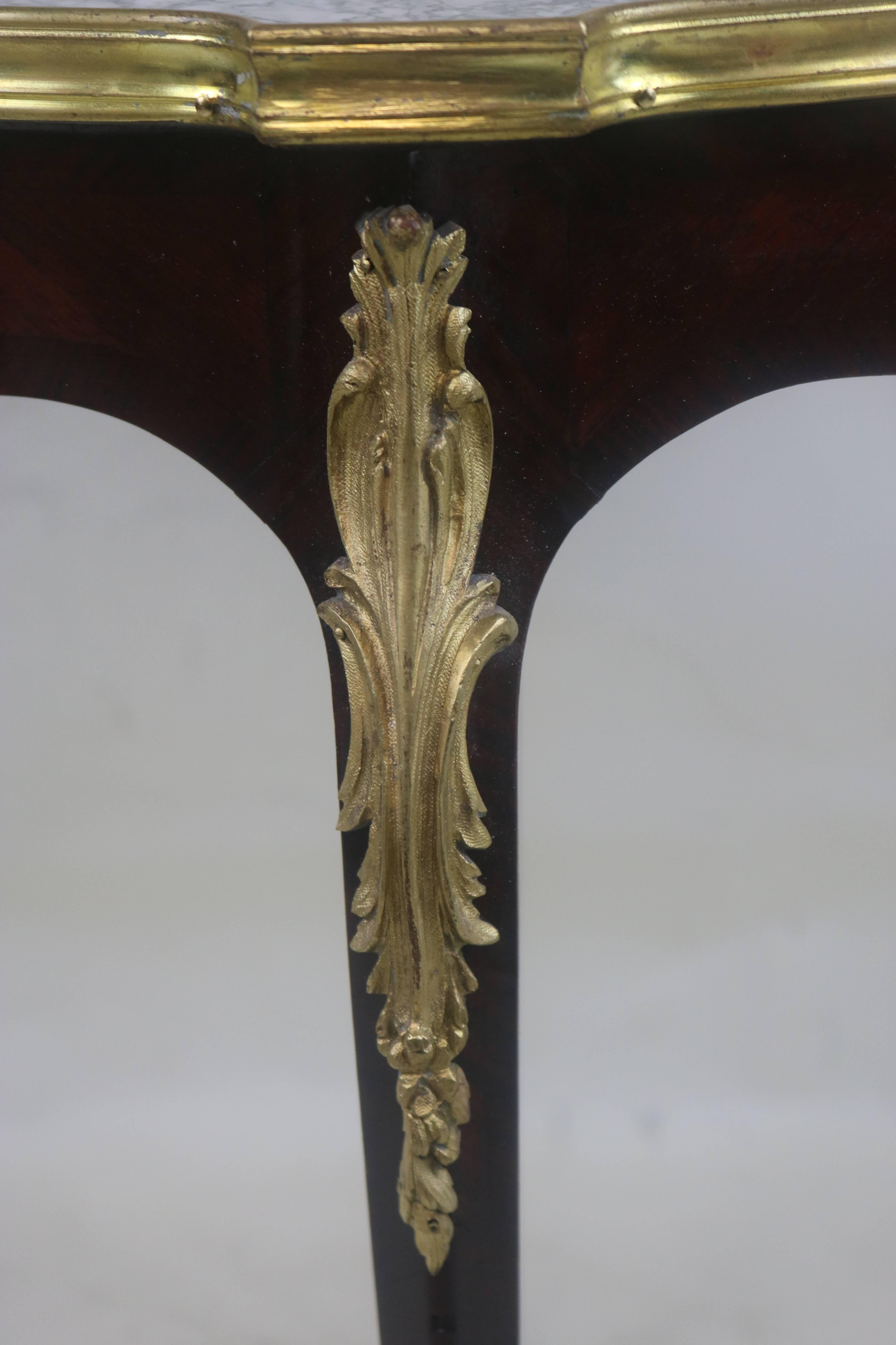 Louis XV Gueridon Side Table-Marble Top Gilt Ormolu-18th century-- Provenance For Sale 2