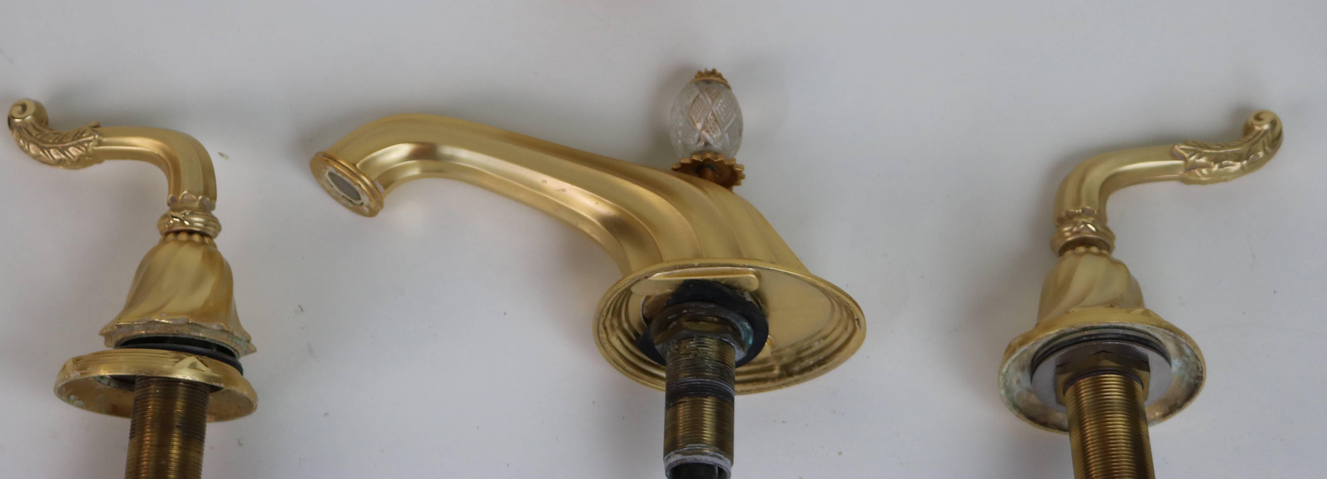 Plated Sherle Wagner Shower Head 22-Karat Gold Plate For Sale