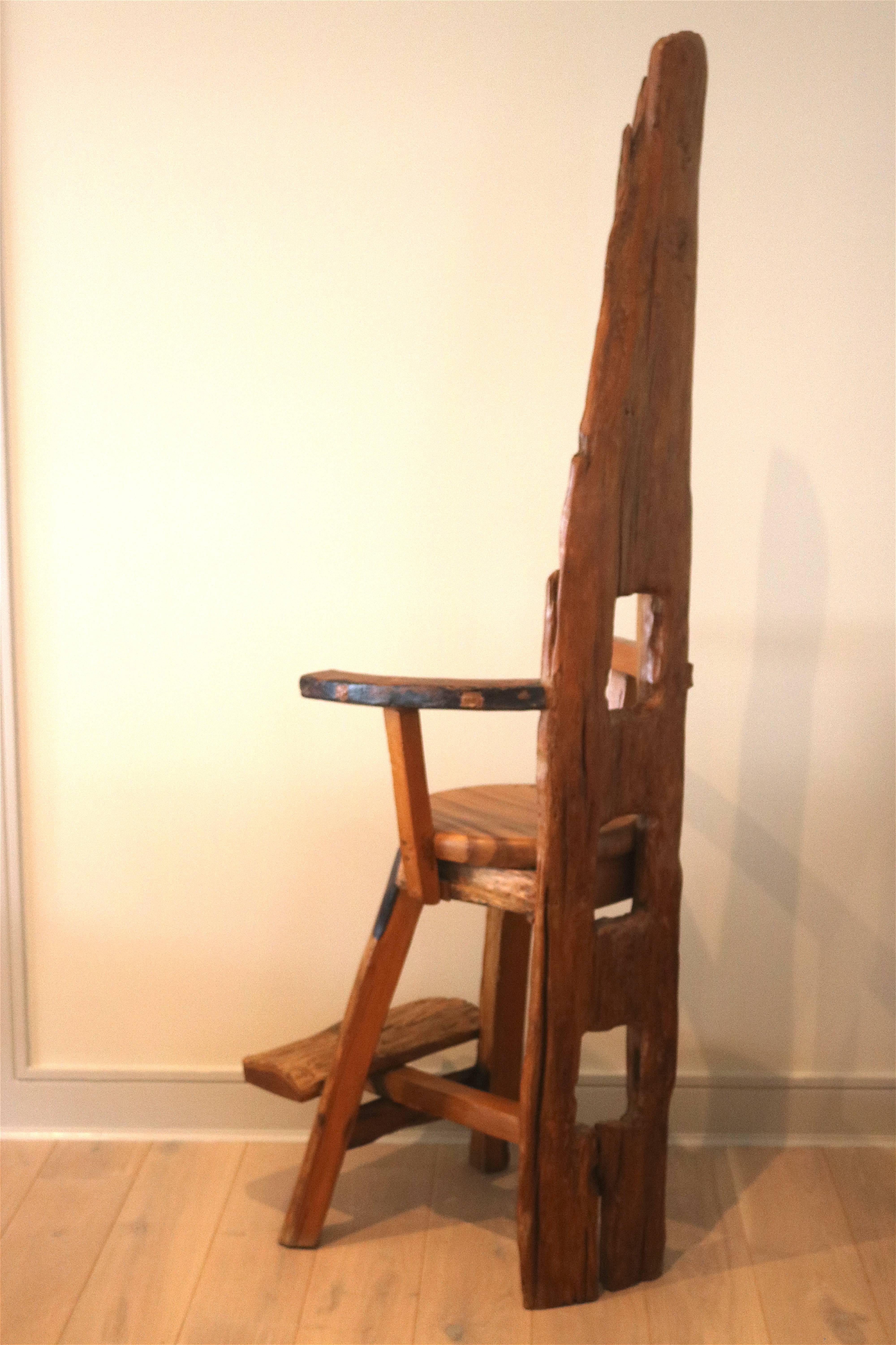 wooden throne chair