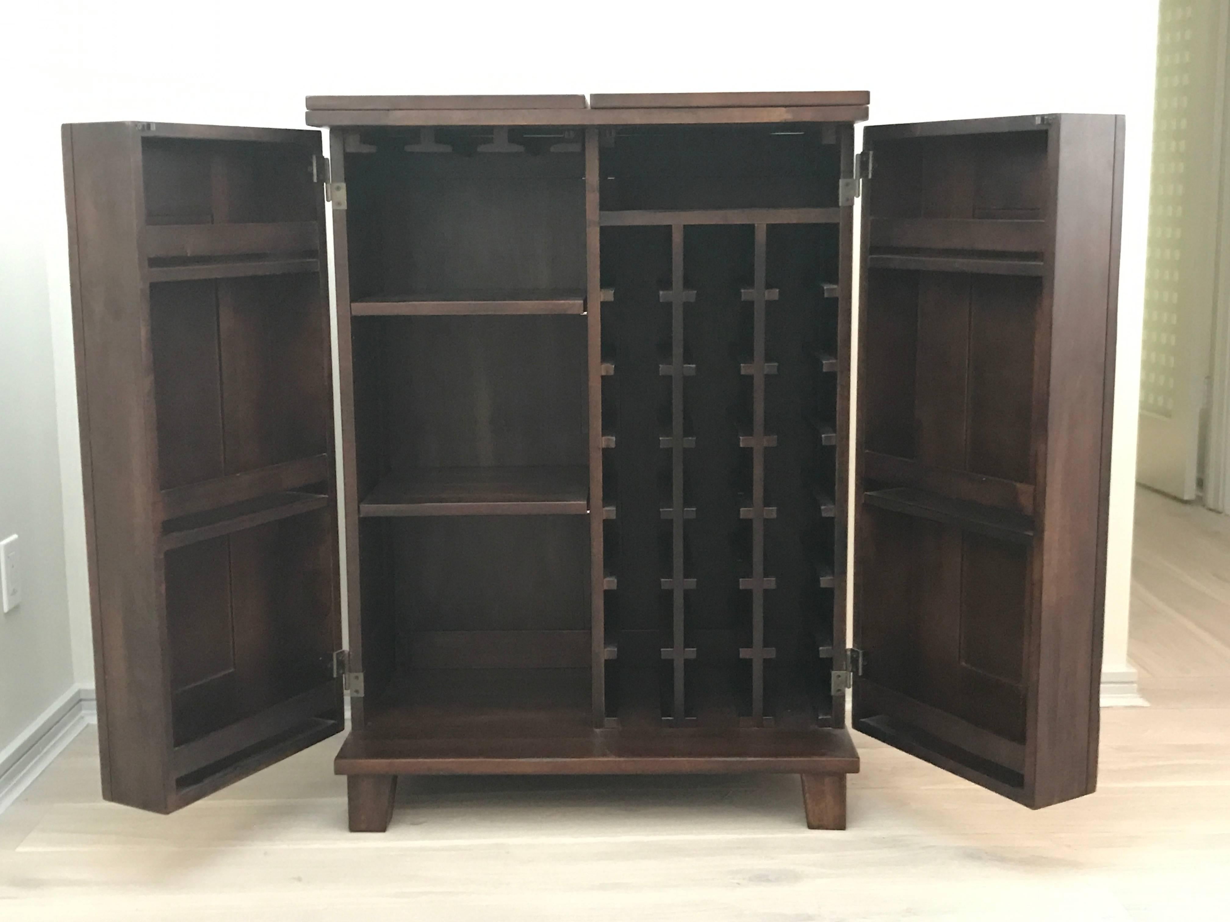 fold out bar cabinet