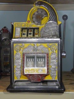 Antique Slot Machine Watling Coin Front Rol-A-Top with Eagle Motif