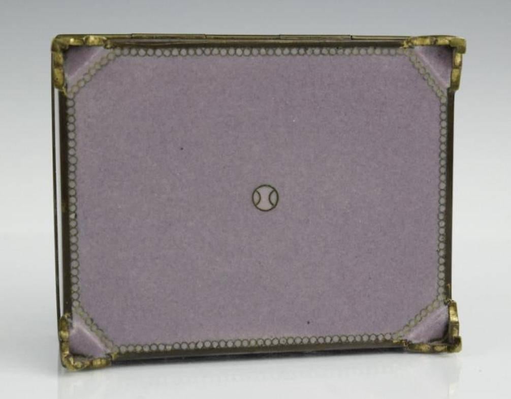 20th Century Yamanaka Finest Cloisonné Enamel Box W Jadeite Inlay, circa 1920, Inspired Gift For Sale