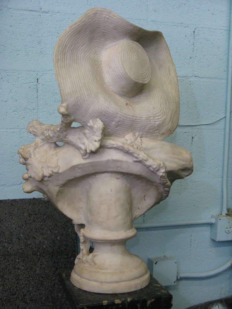 Composition Sculpture-'Mona Lisa of the Vine-30” h.Bust after Caesare Lapini For Sale