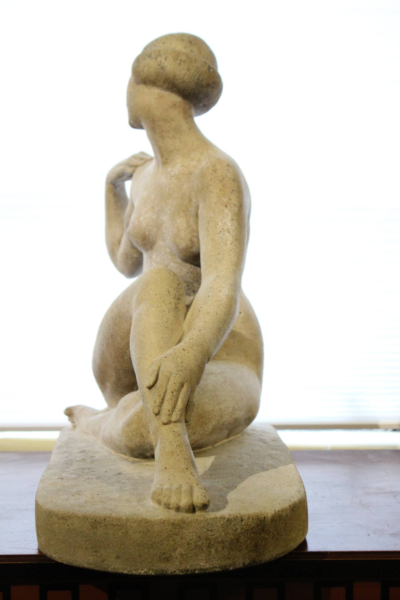 Art Deco Limestone Sculpture, Marcel Bouraine 