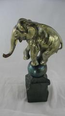 1930 Whimsical Art Deco Silvered Bronze Dancing Elephant with Provenance