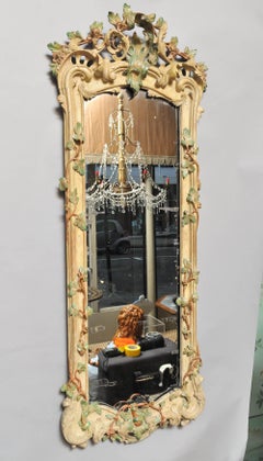 18th Century Pair of Italian Rococo White Mirrors, circa 1740