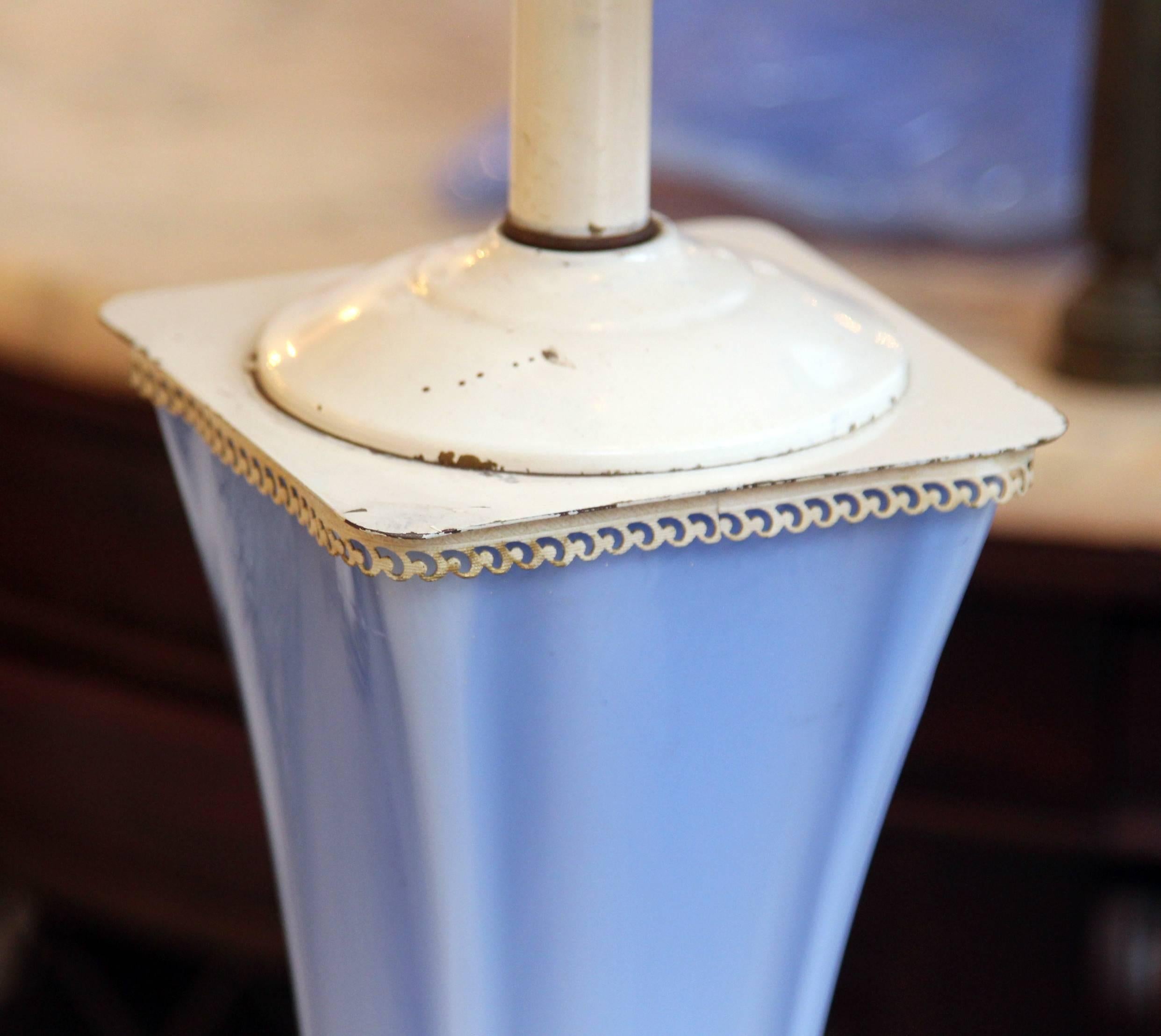 1950s Blue Murano Italian Glass Floor Lamp In Good Condition In New York, NY