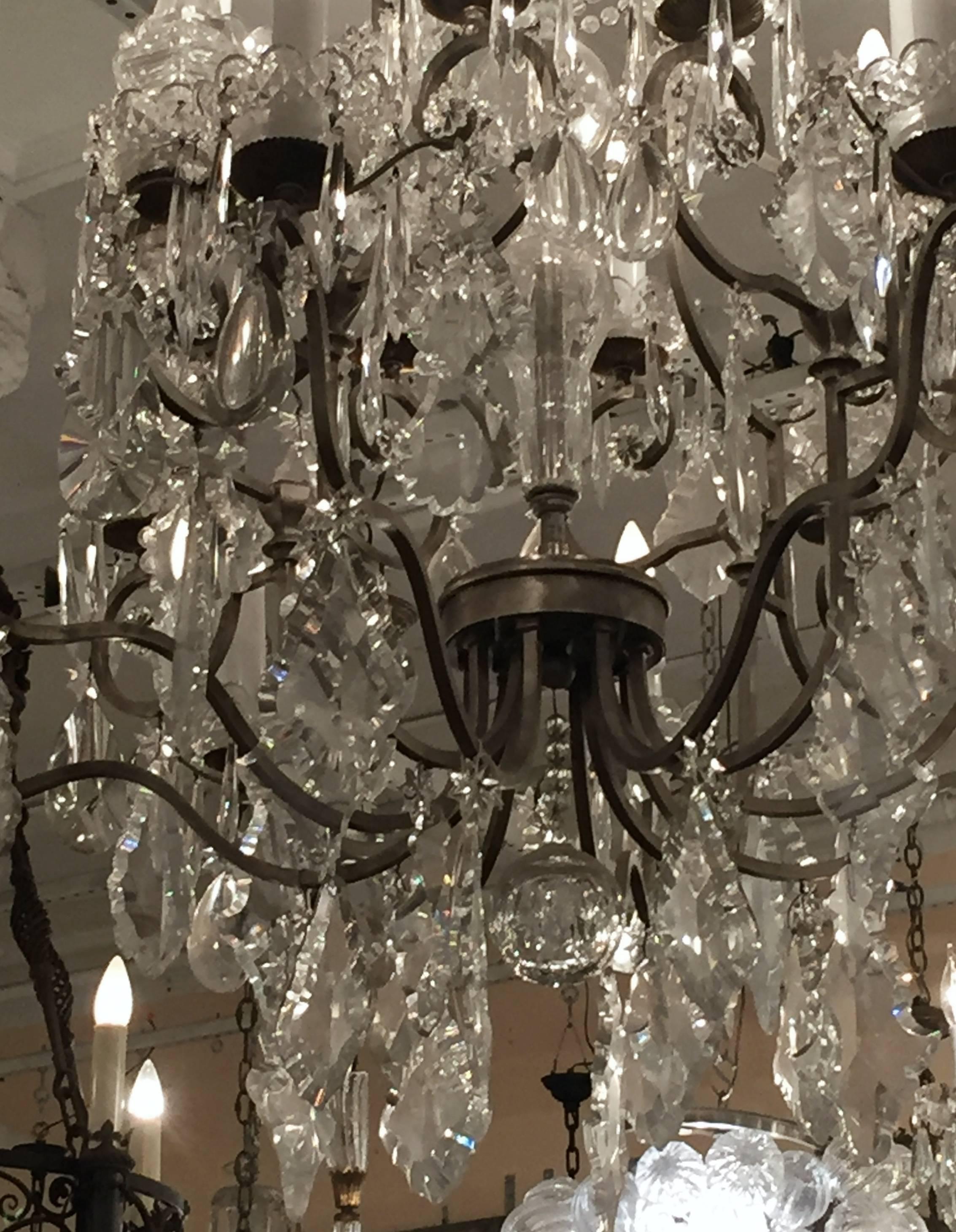 Large 16 light original Plaza Hotel chandelier in New York City. Price includes restoration. Small quantity available at time of posting. Priced each. Please inquire. Please note, this item is located in our Scranton, PA location.