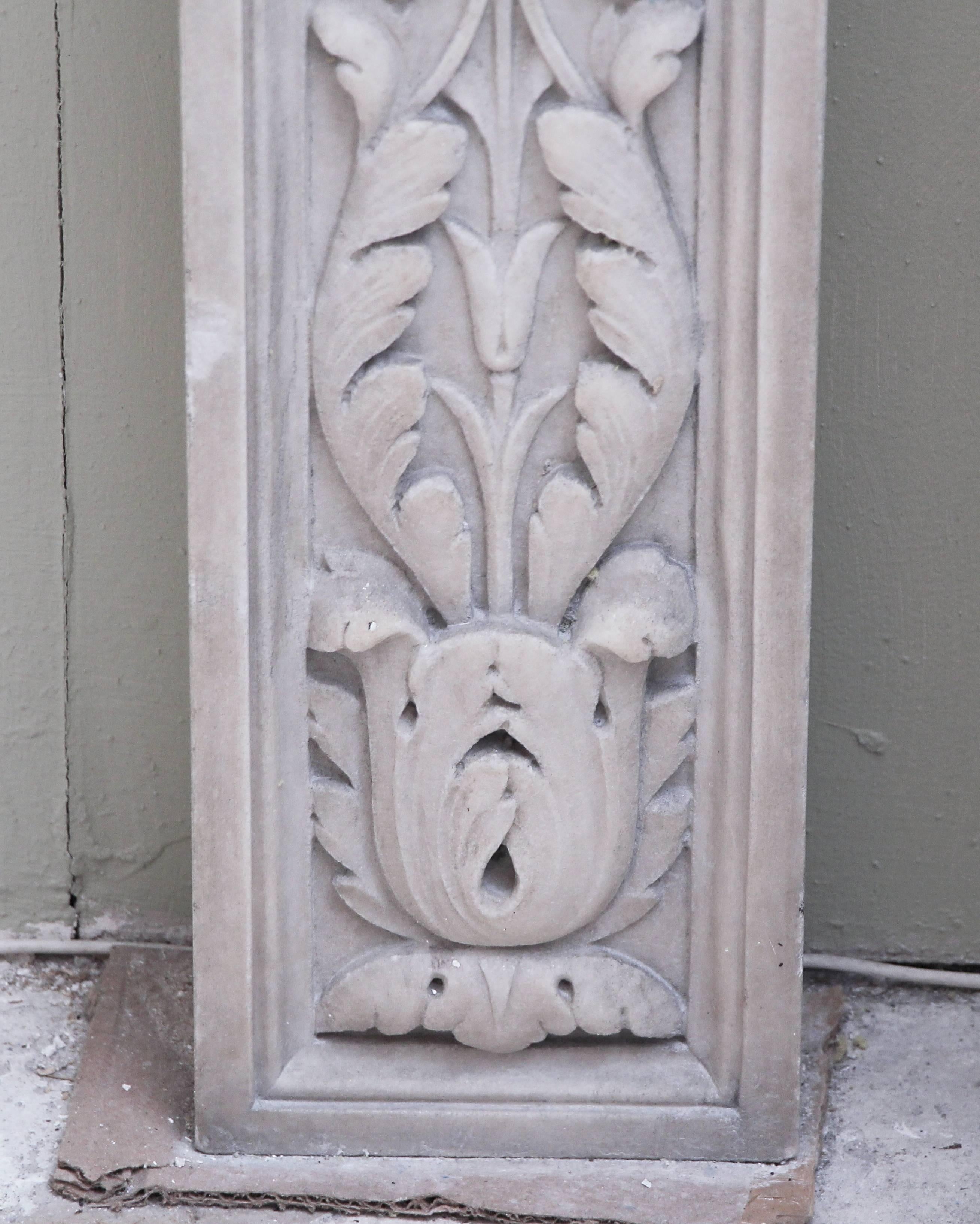 American 1909 Carved Arched Marble Molding Surround from Knoedler Gallery 19 East 70th St