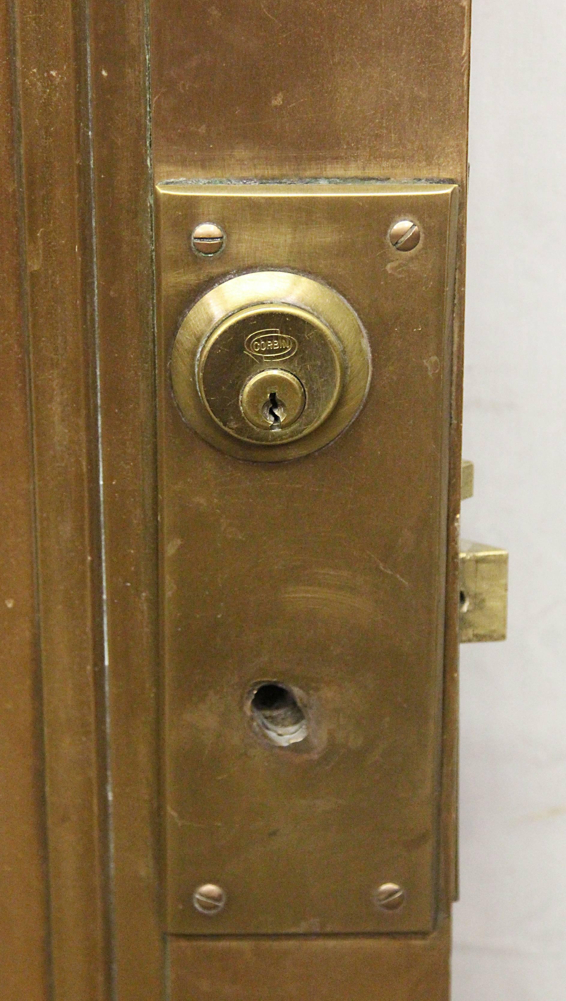 Industrial 1920s Brass Door from a Manhattan Lobby