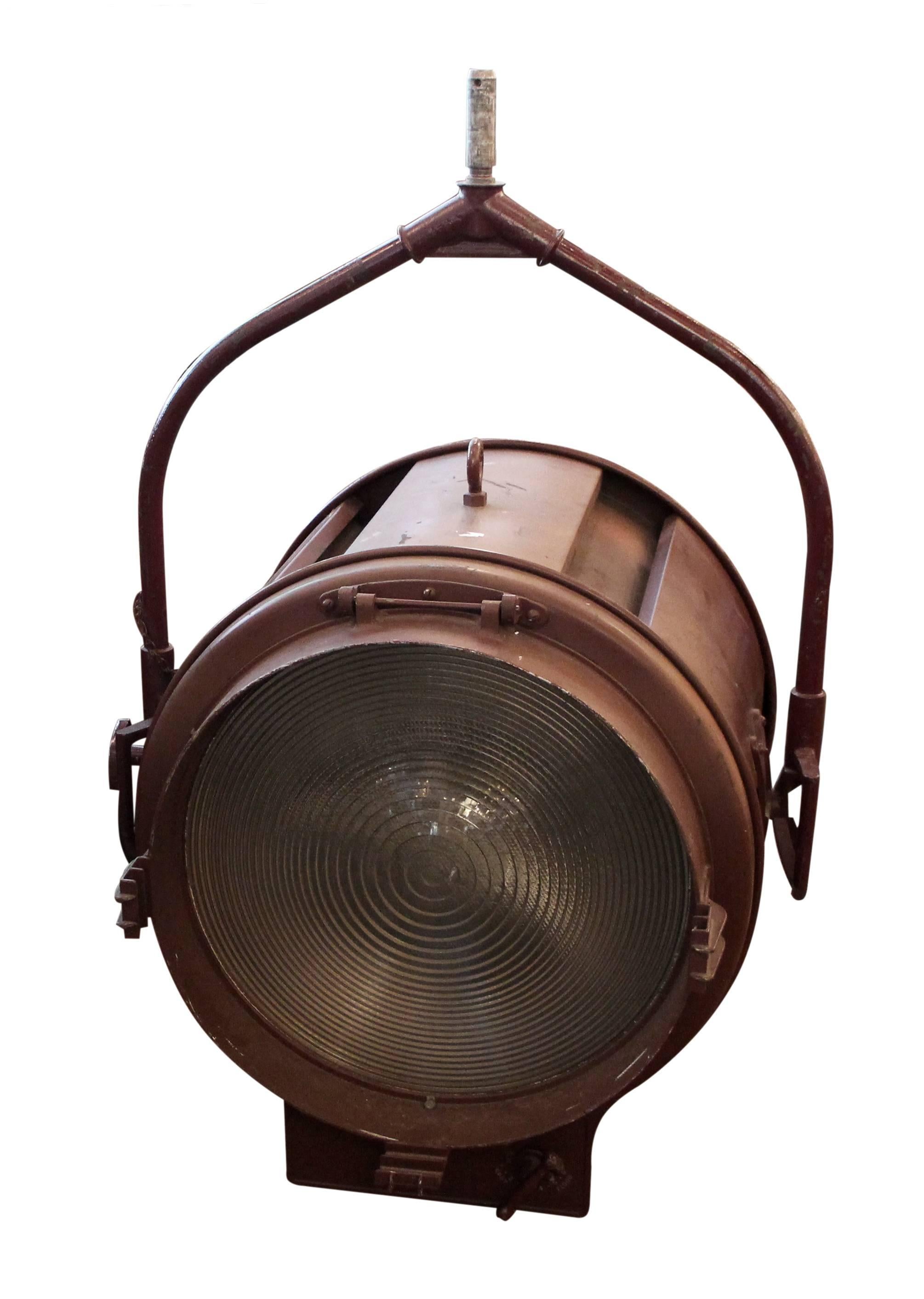 Made by Mole Richardson large stage light. Type 416. Serial number 375. Two available at time of posting. Priced each. Needs new socket and wiring. This can be seen at our 400 Gilligan St location in Scranton, PA.