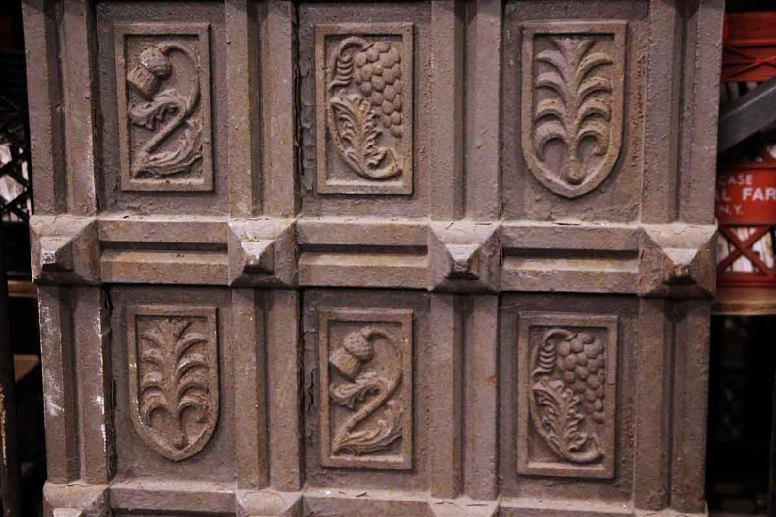 Early 20th Century 1920s Cast Iron Decorative Door Panel from West 57th St in NYC