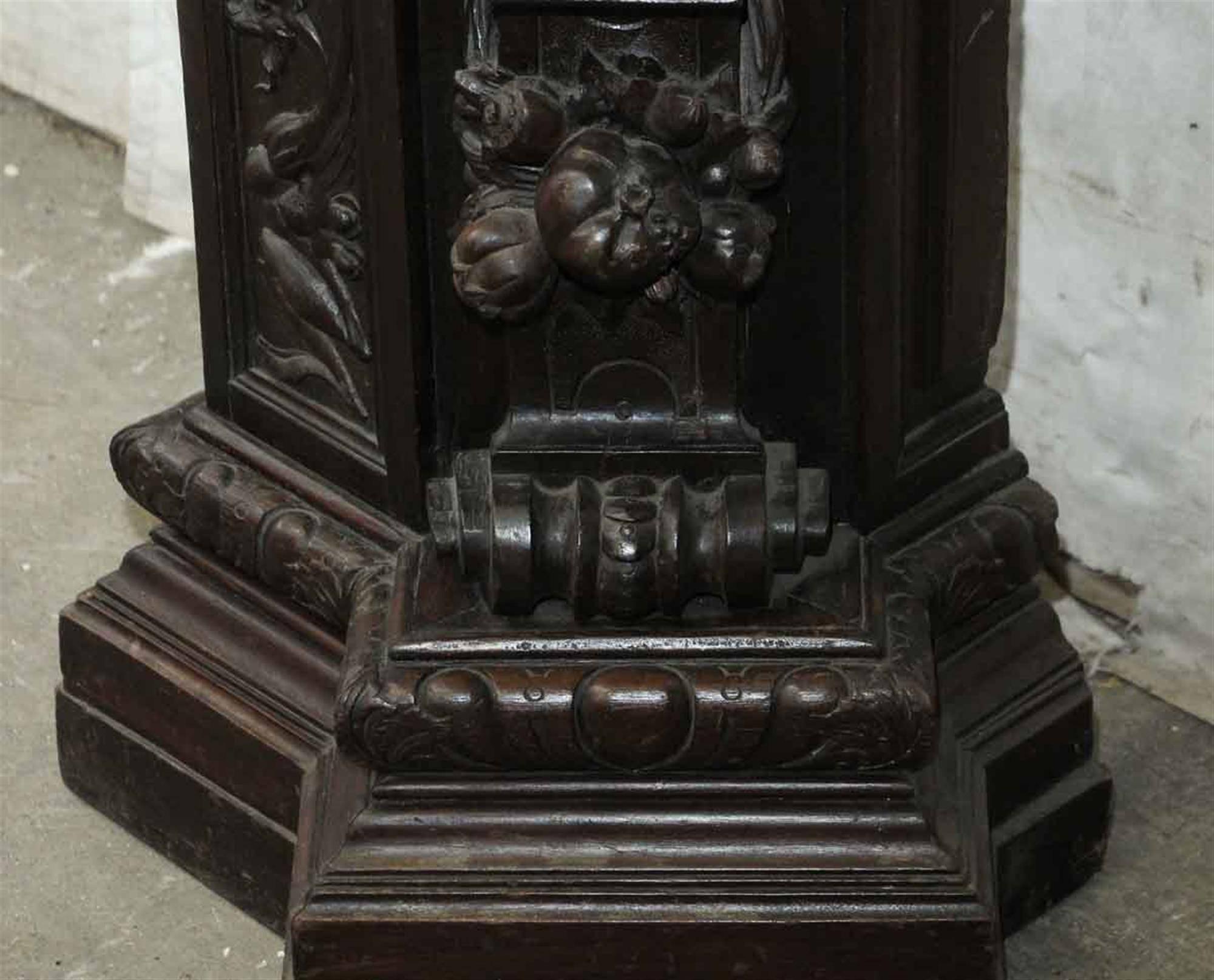 Gorgeous Mahogany Hand-Carved Figural Mantel Maidens 2