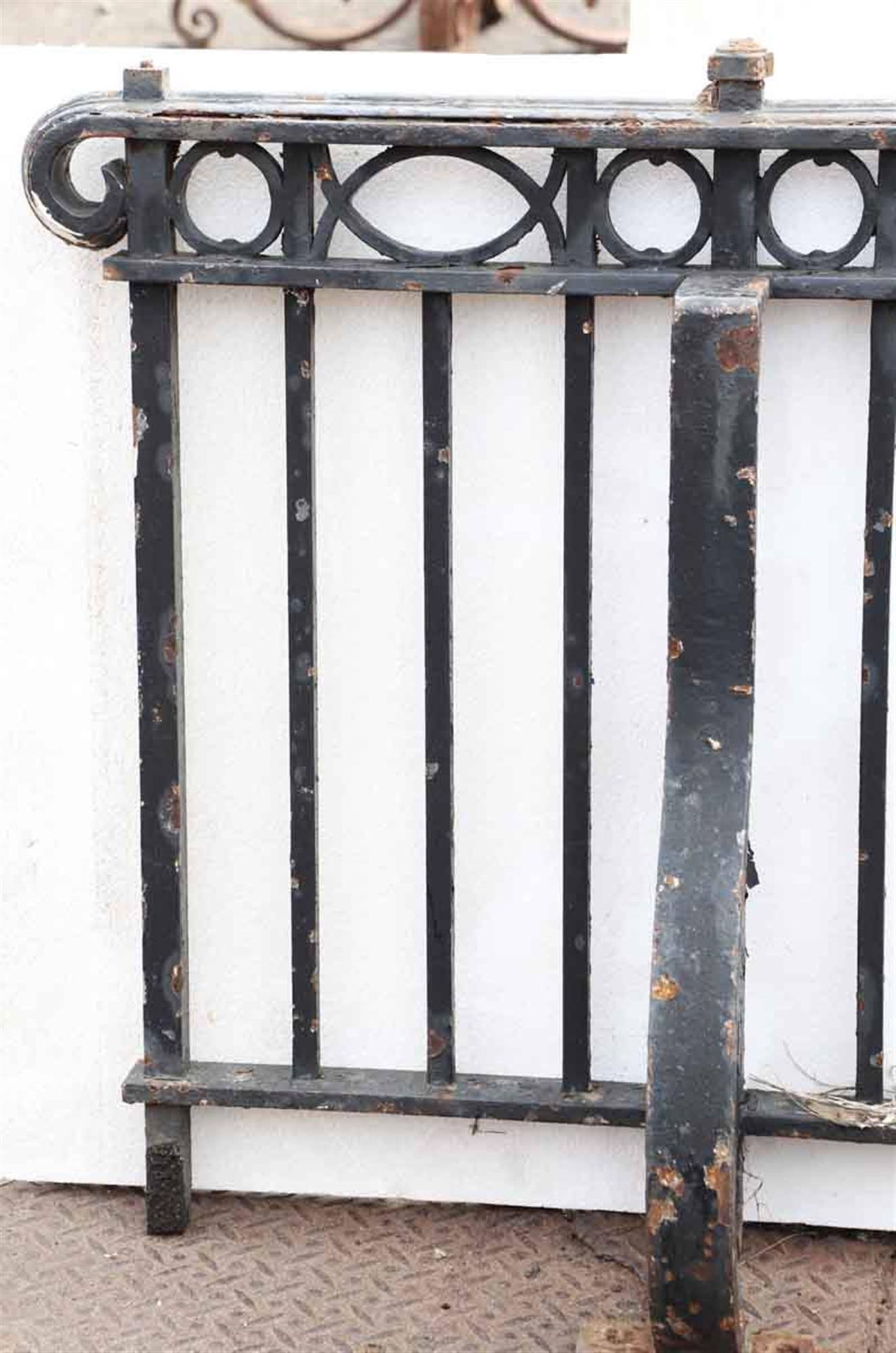 American 1905 Hand-Wrought Iron Juliet Balcony with Ornate Mounting Brackets