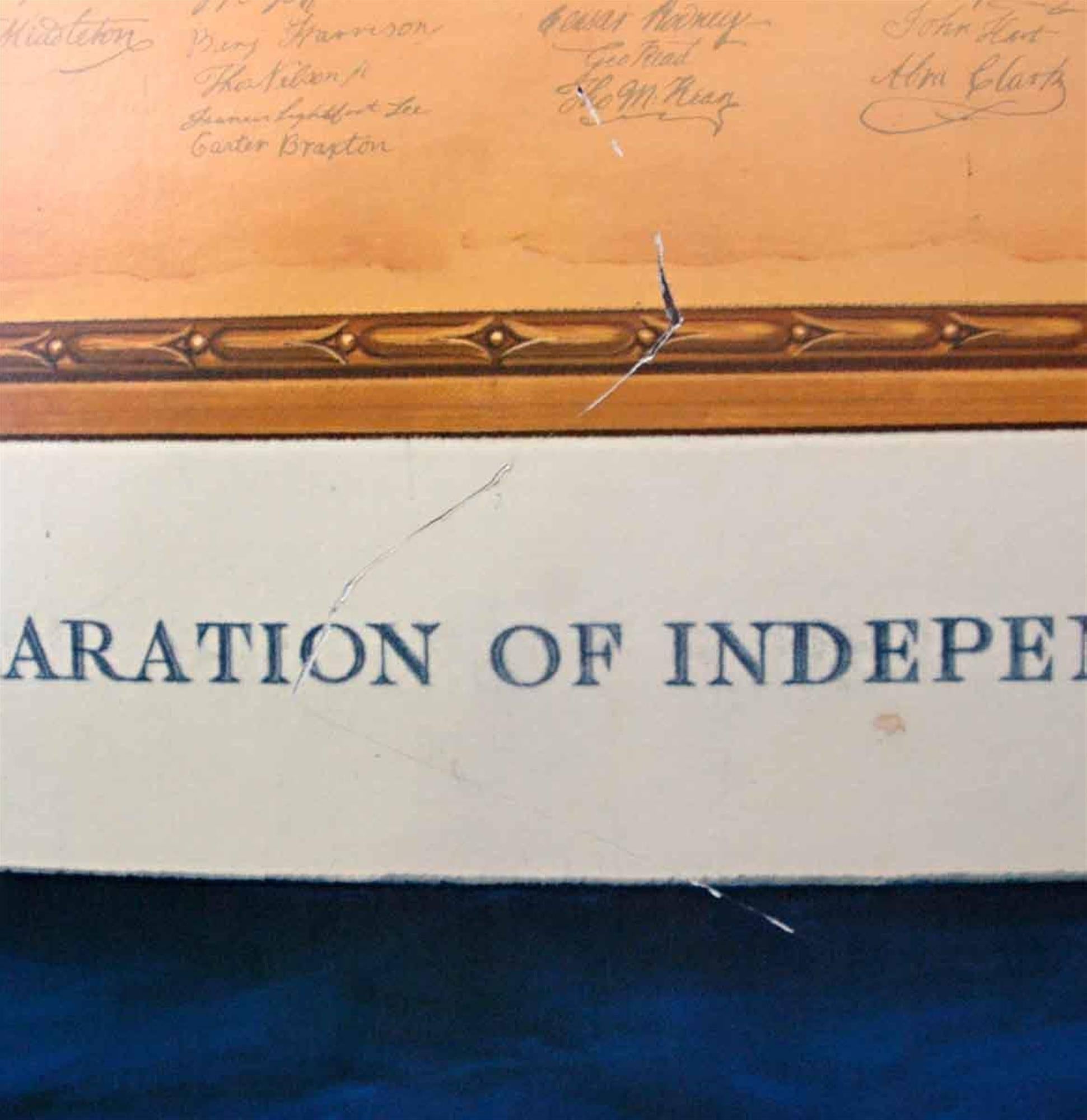 1961 Commemorative Declaration of Independence Lithograph 2