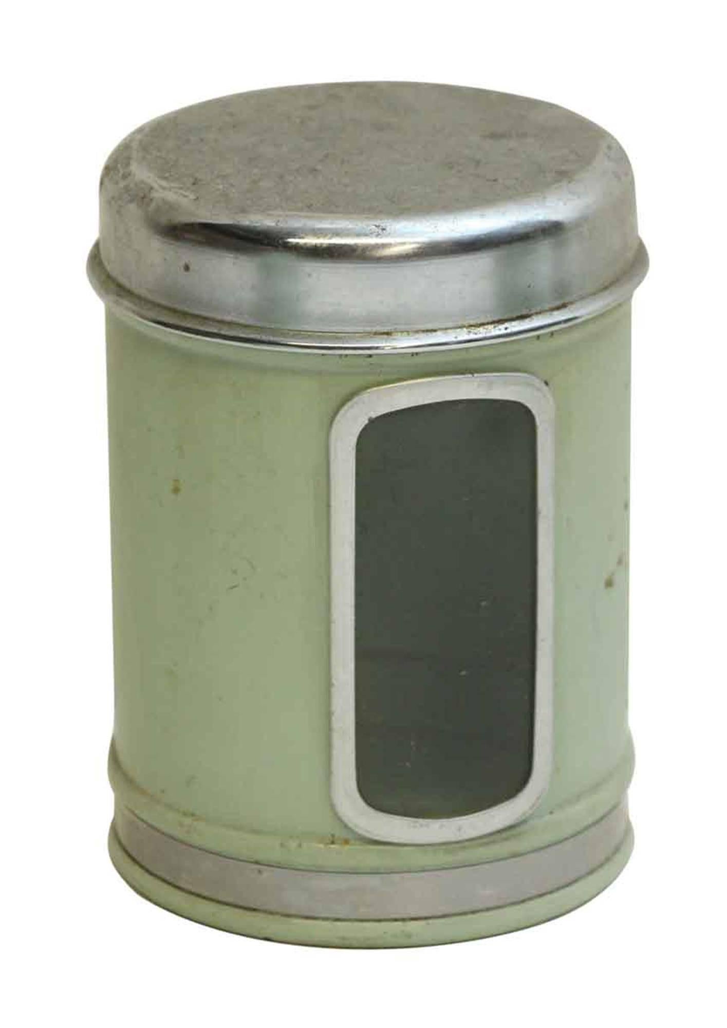 Mid-20th Century 1950s Mid-Century Modern Brabantia Six-Piece Green French Kitchen Canister Set