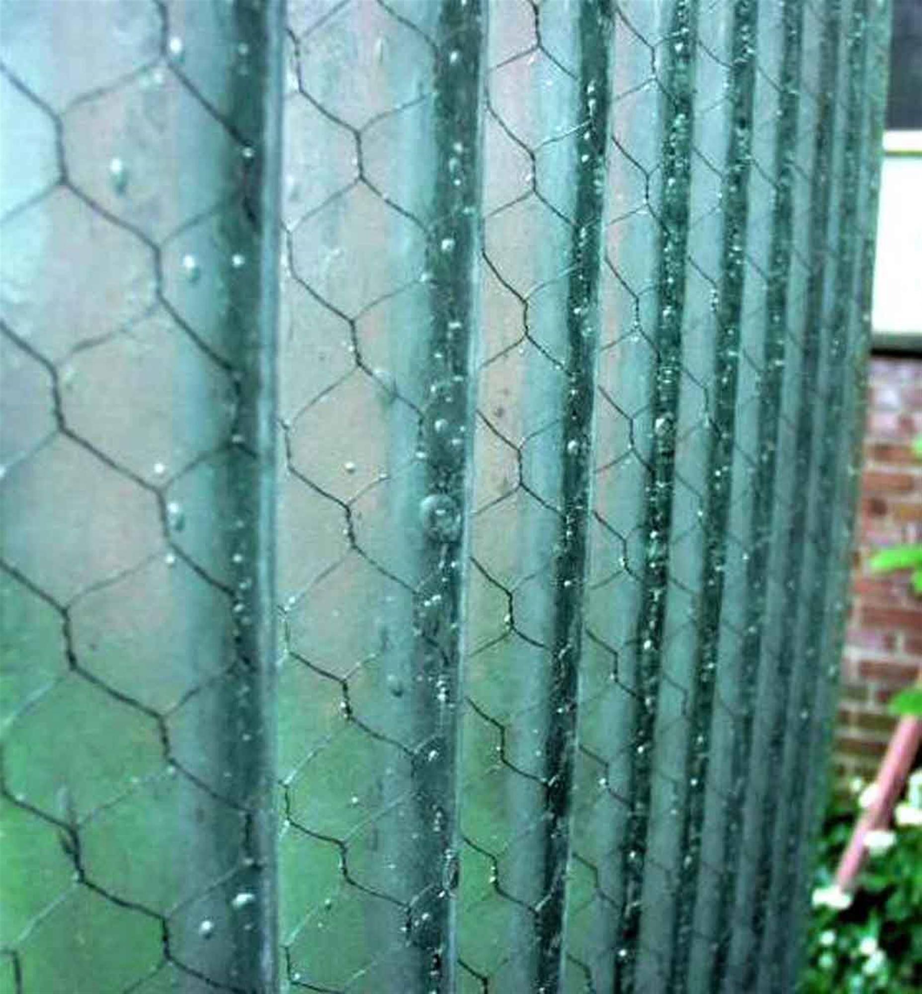 Priced per square foot. 

Reclaimed from old warehouses and industrial buildings, this corrugated industrial glass was used as exterior awnings or partitions indoors and out. This glass is 3/8 to 7/16 in. thick and comes in a width of approximately