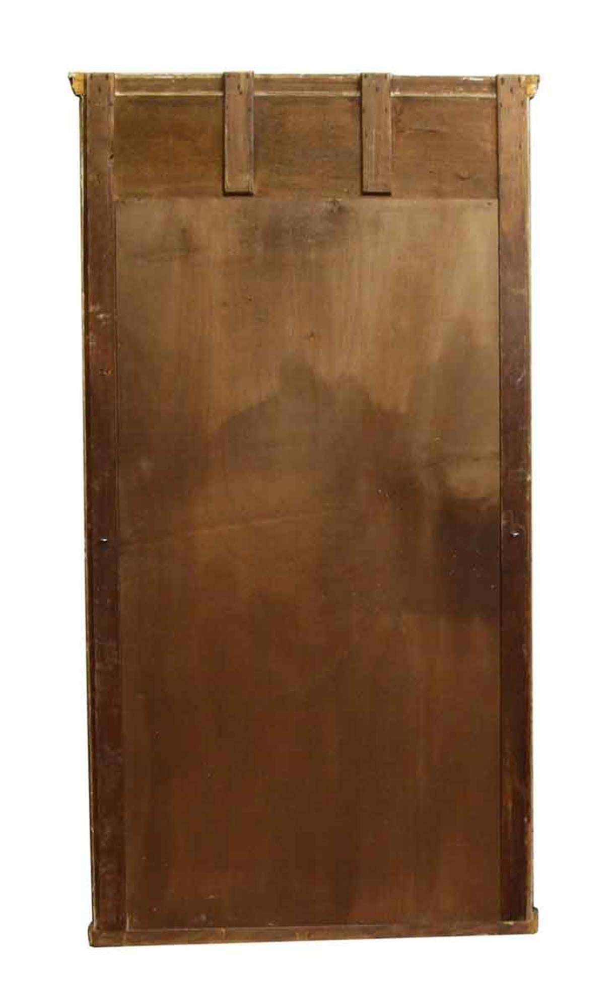 1880s Antique Tall Gilded French Mantle Mirror with Beaded Floral Swag Detail 5