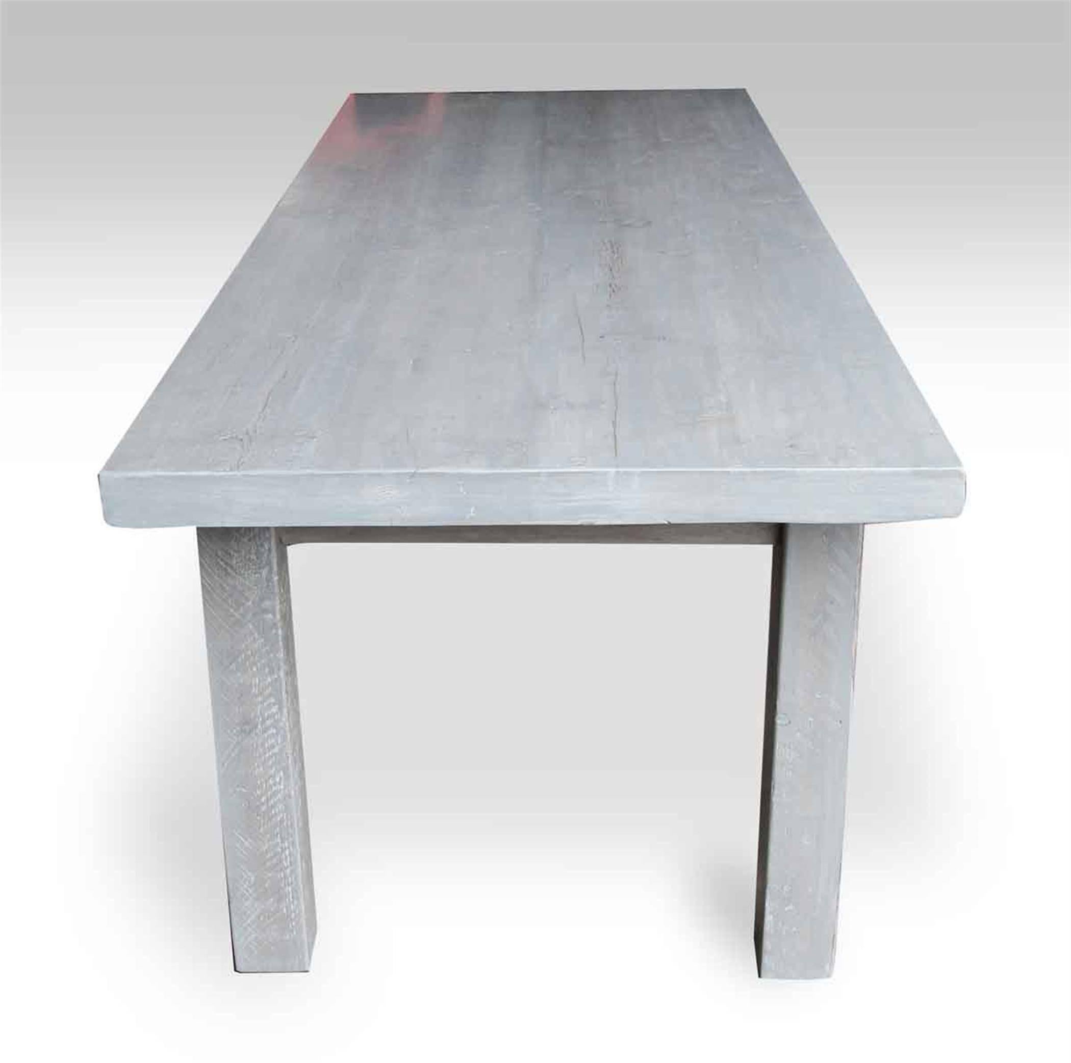Rustic Farm Table with Driftwood Stain and Tapered Legs