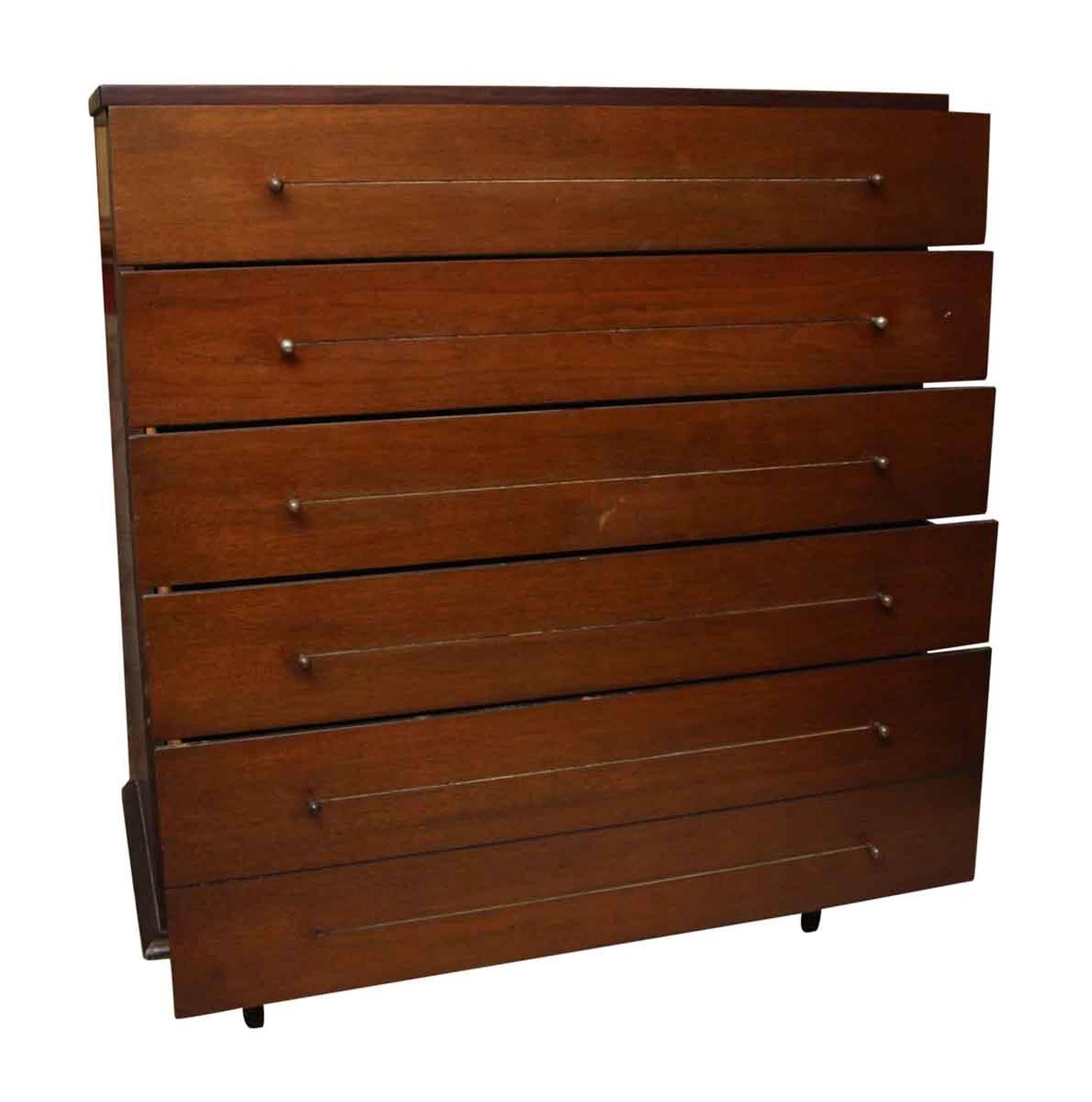American Refinished Walnut Midcentury Dresser