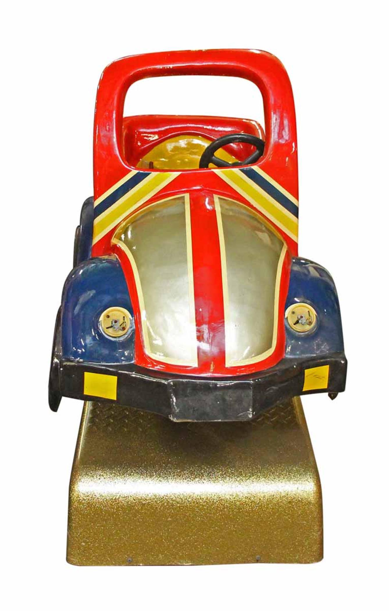 Colorful Volkswagen kiddie car ride from circa 1972. This has not been tested. Please inquire about working order. This can be seen at our 400 Gilligan St location in Scranton, PA.