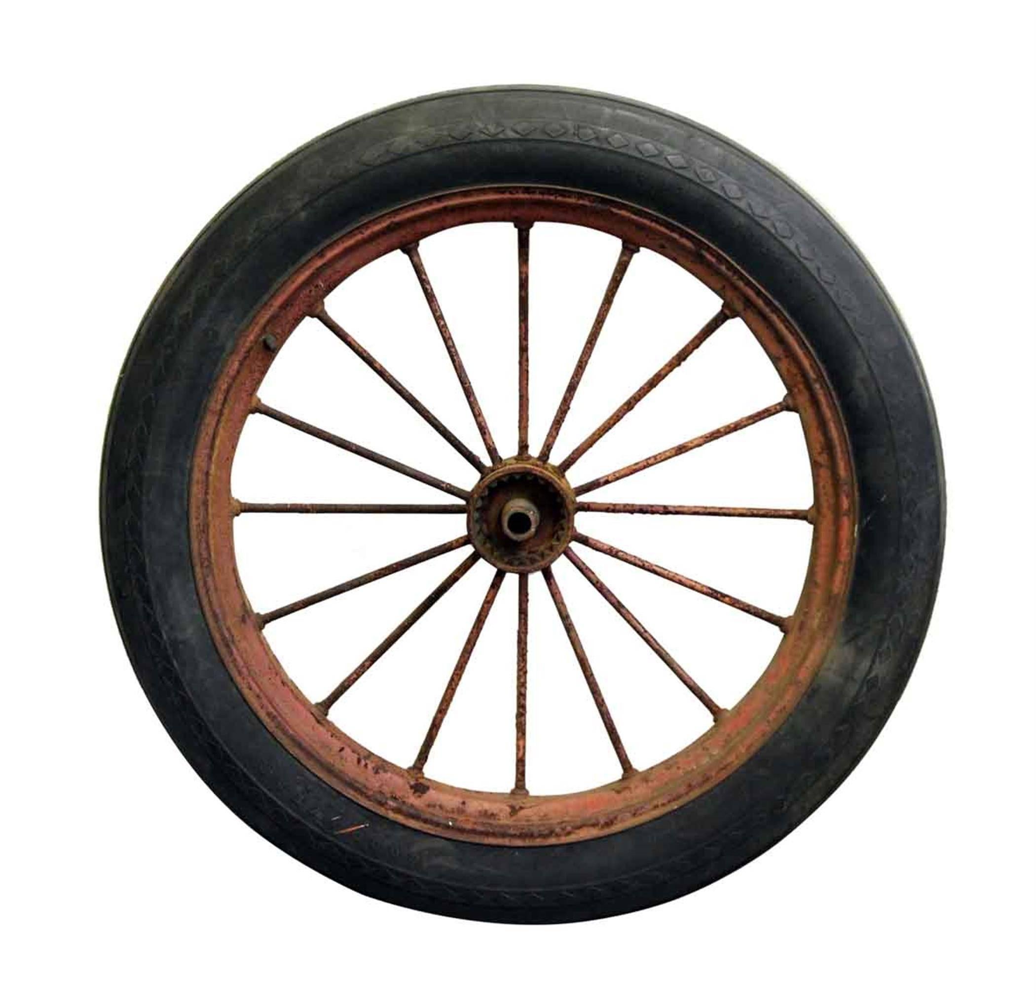 1915 Original Goodyear Farm Tractor Wheel In Good Condition In New York, NY
