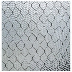 1920s 'Pebbled' Vintage Chicken Wire Glass Special Order