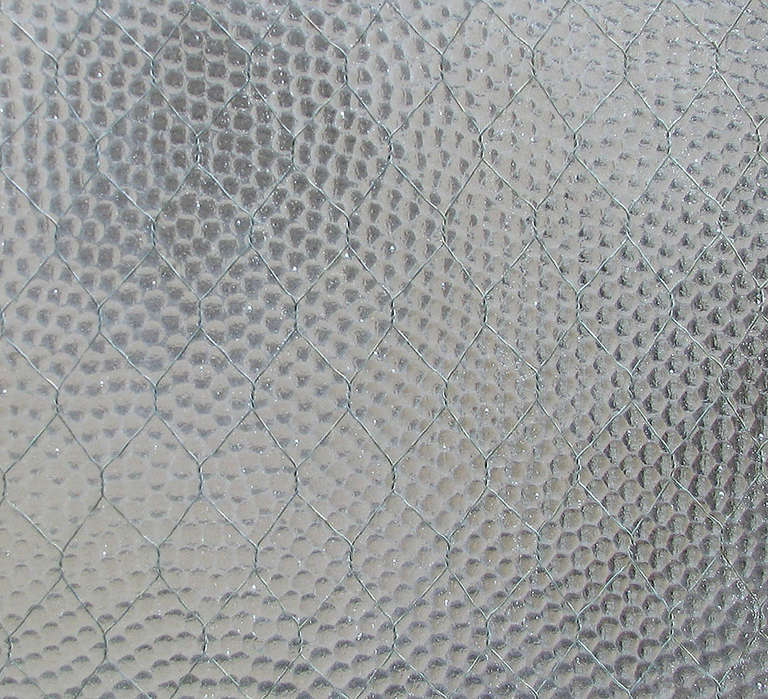 pebbled chicken wire glass