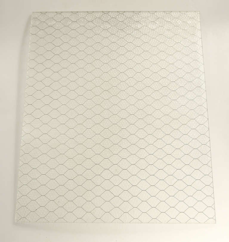 hammered chicken wire glass