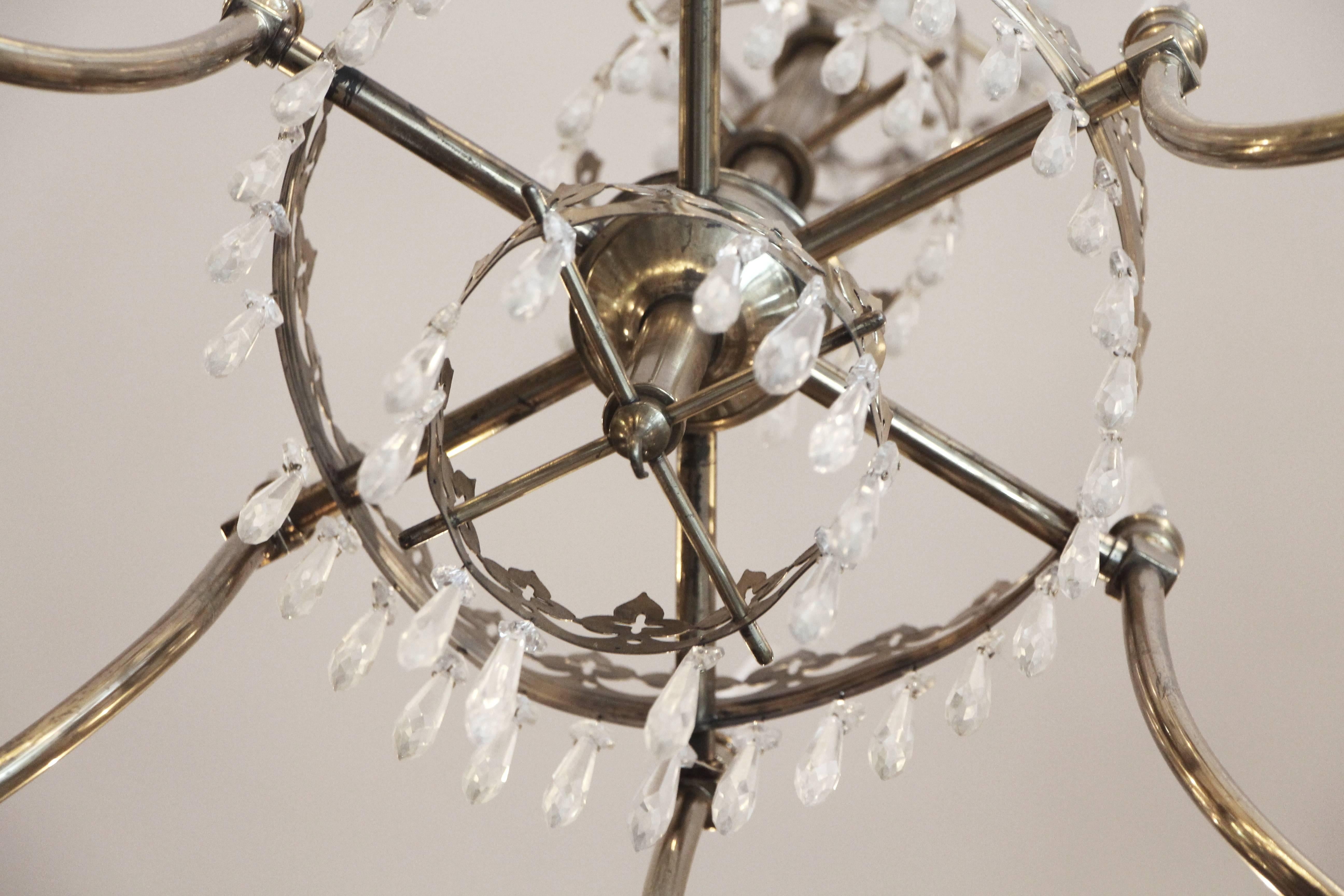 Baltic Style Six-Light Chandelier with Spike Crystals 2