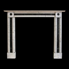 Waldorf Astoria Hotel White + Verde Antico Marble Mantel