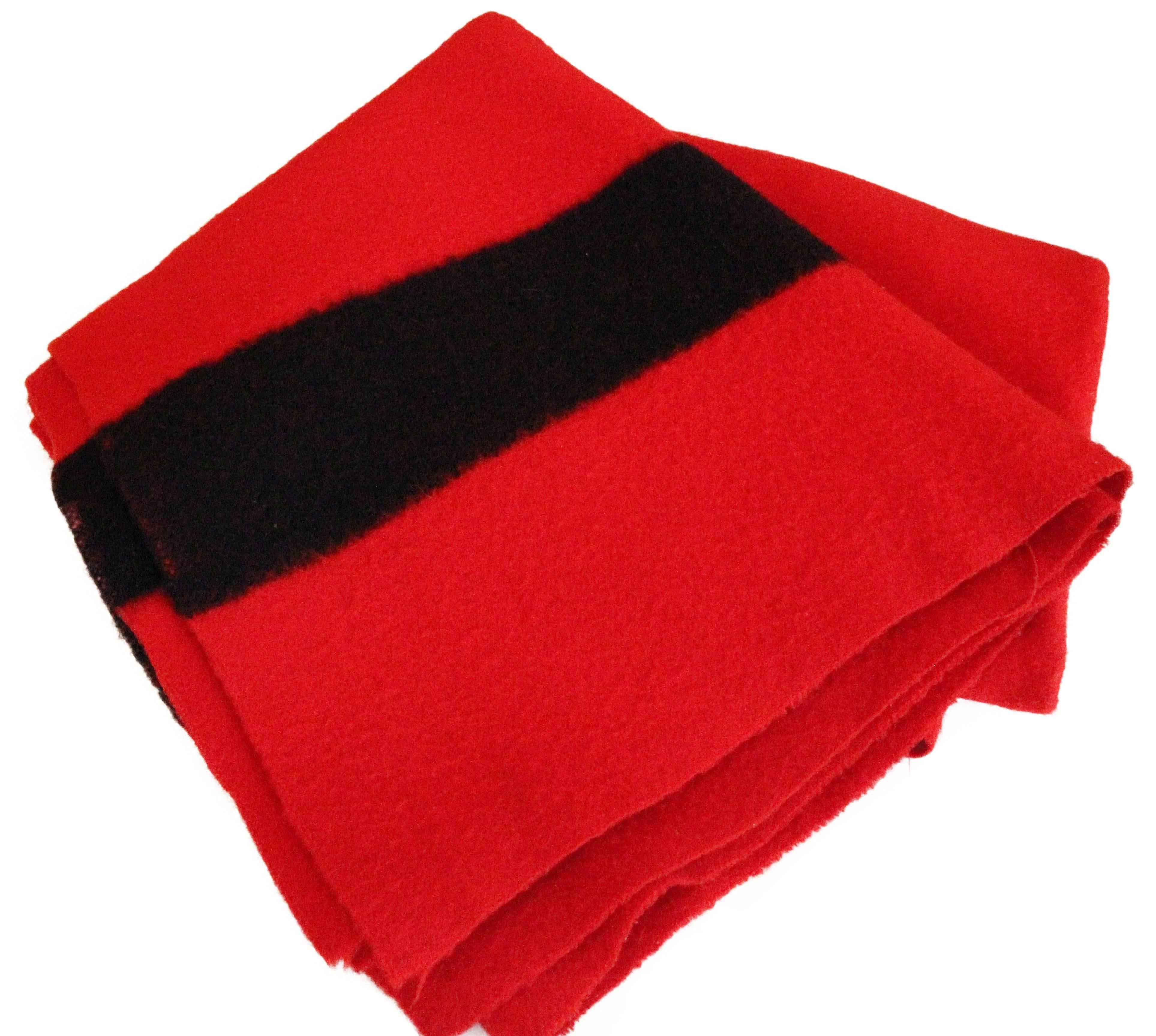 red and black wool blanket