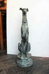 1980s Bronze Greyhound Statue