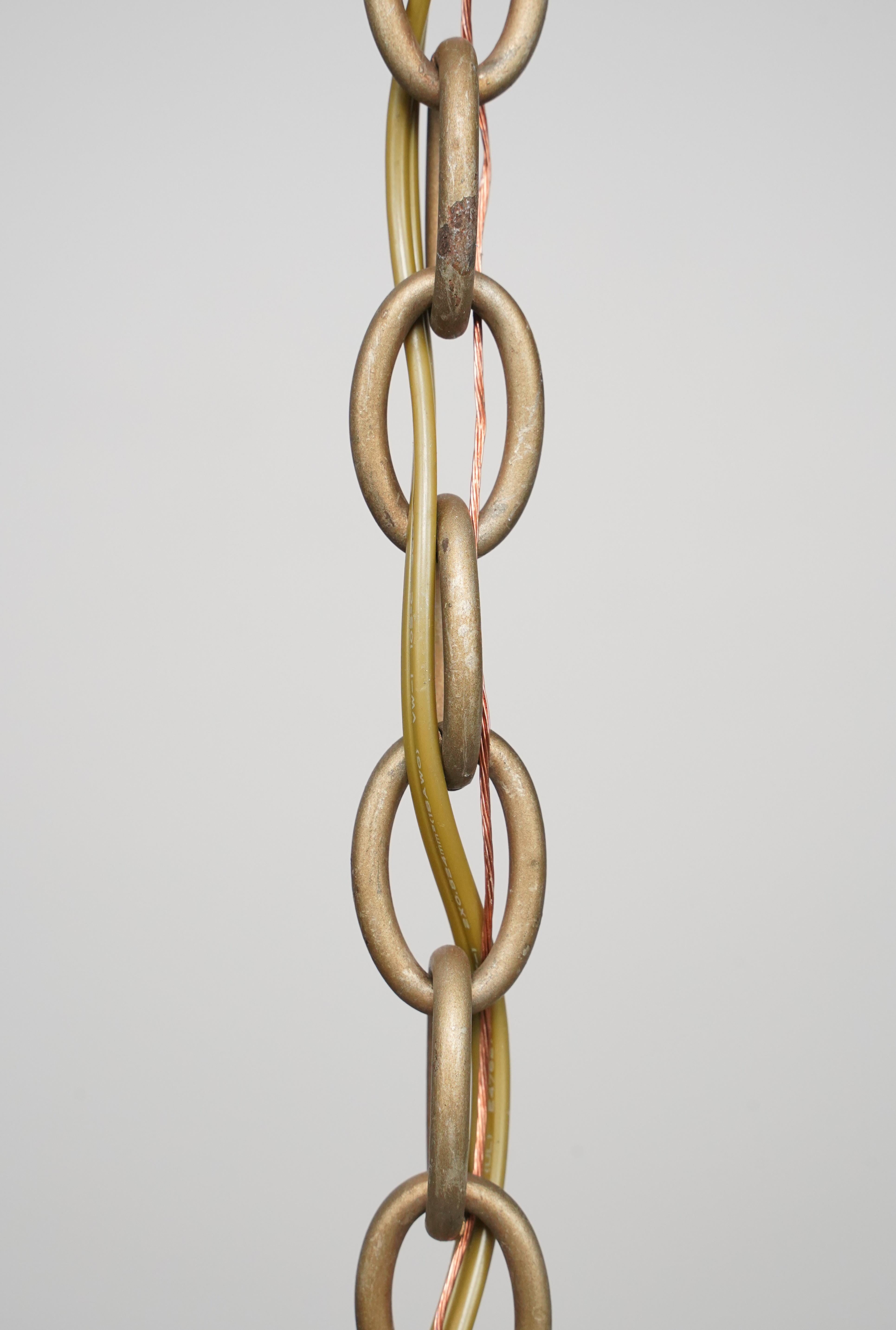 Rewired Brass 5 Arm Ornate Chandelier For Sale 6