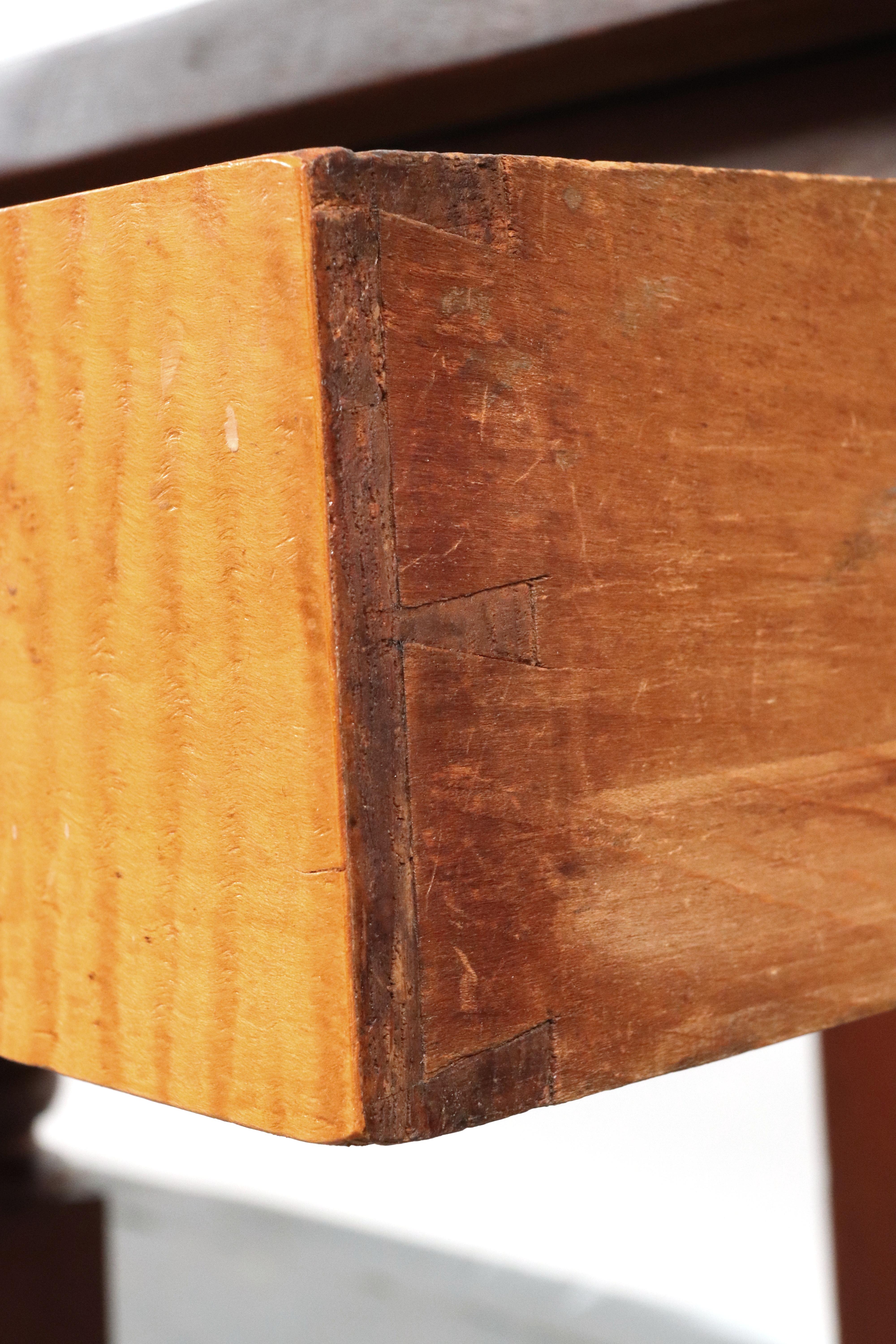 Sheraton Pine, Maple Cherry Wood 1 Drawer Side Table For Sale 7
