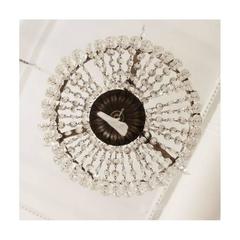 1930s New York Plaza Hotel Leaded Crystal Basket Chandelier
