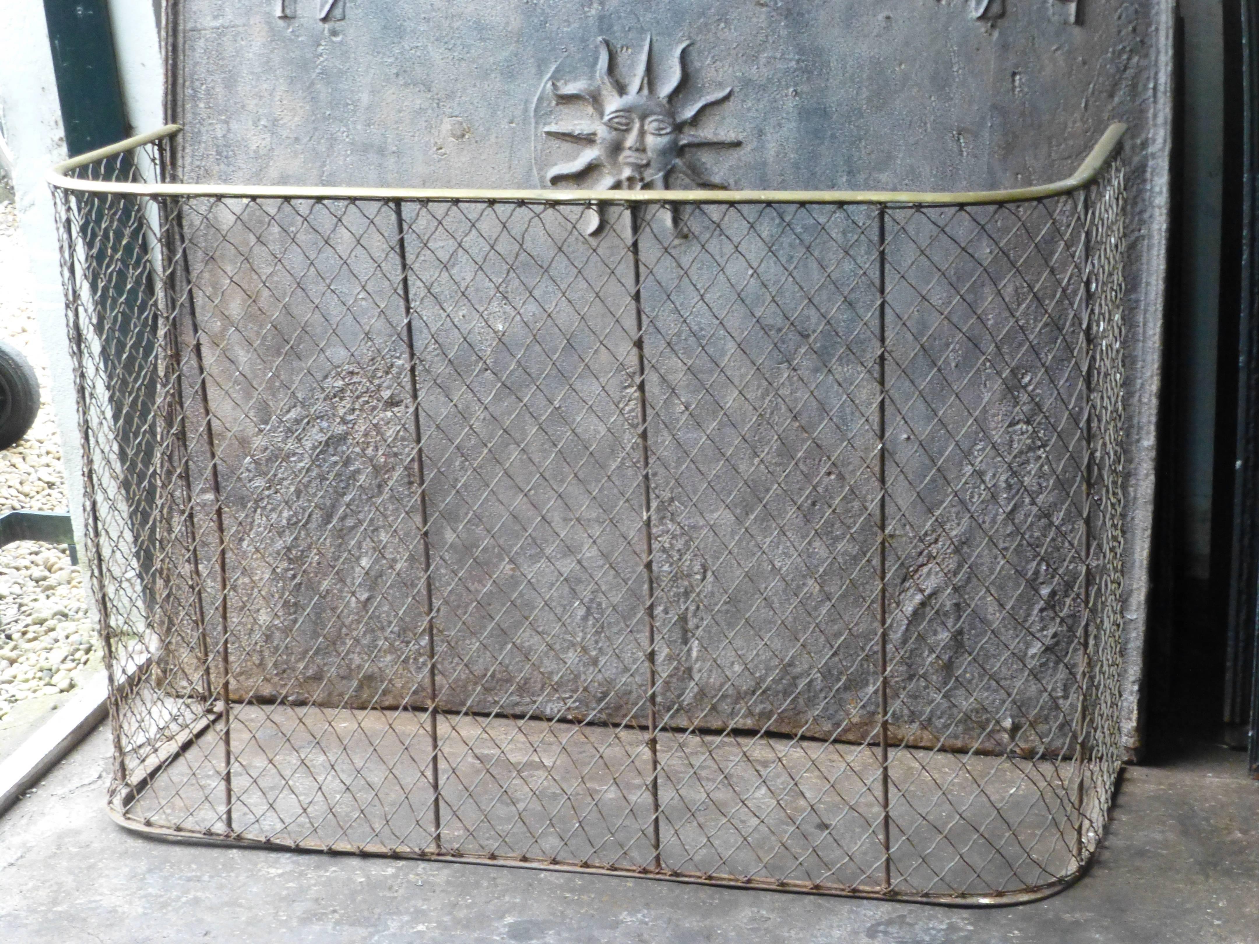 English 19th Century Victorian Fireplace Guard or Fire Guard