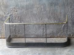 19th Century Brass Fire Guard, Fireplace Guard
