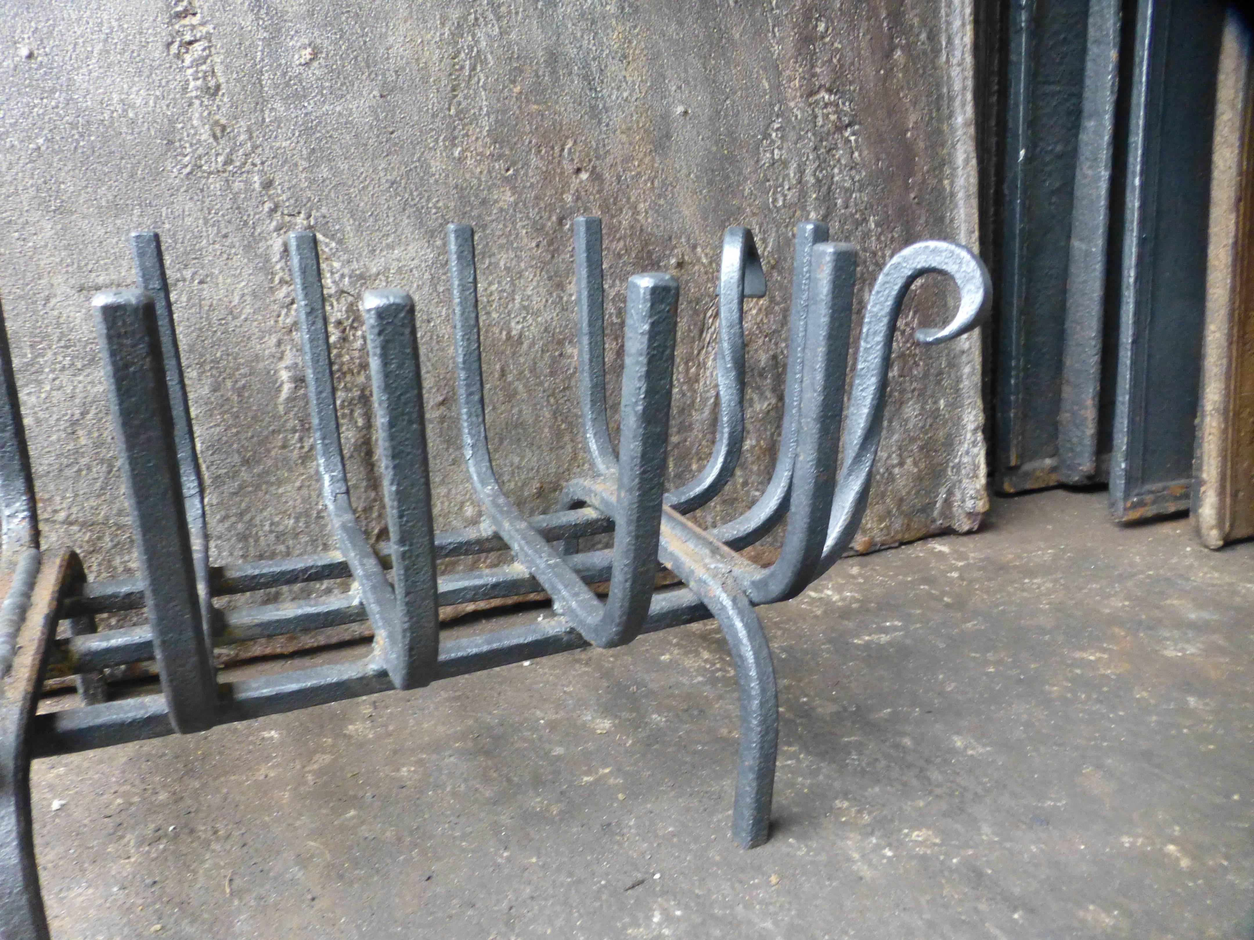 Wrought Iron English Fireplace Grate or Fire Grate